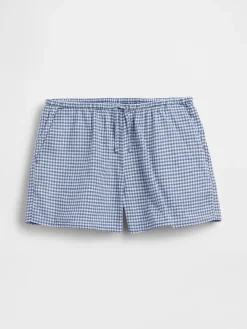 Kids Linen-Cotton Gingham Easy Shorts