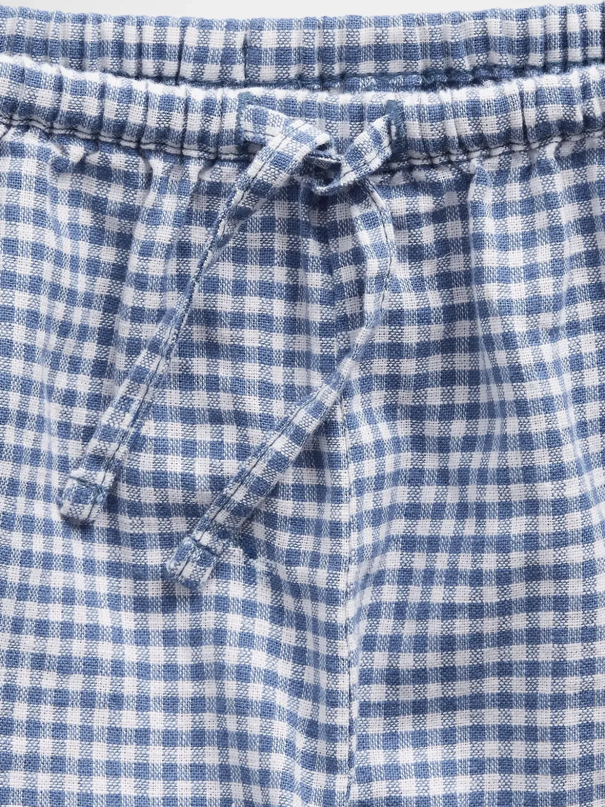 Kids Linen-Cotton Gingham Easy Shorts