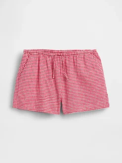 Kids Linen-Cotton Gingham Easy Shorts