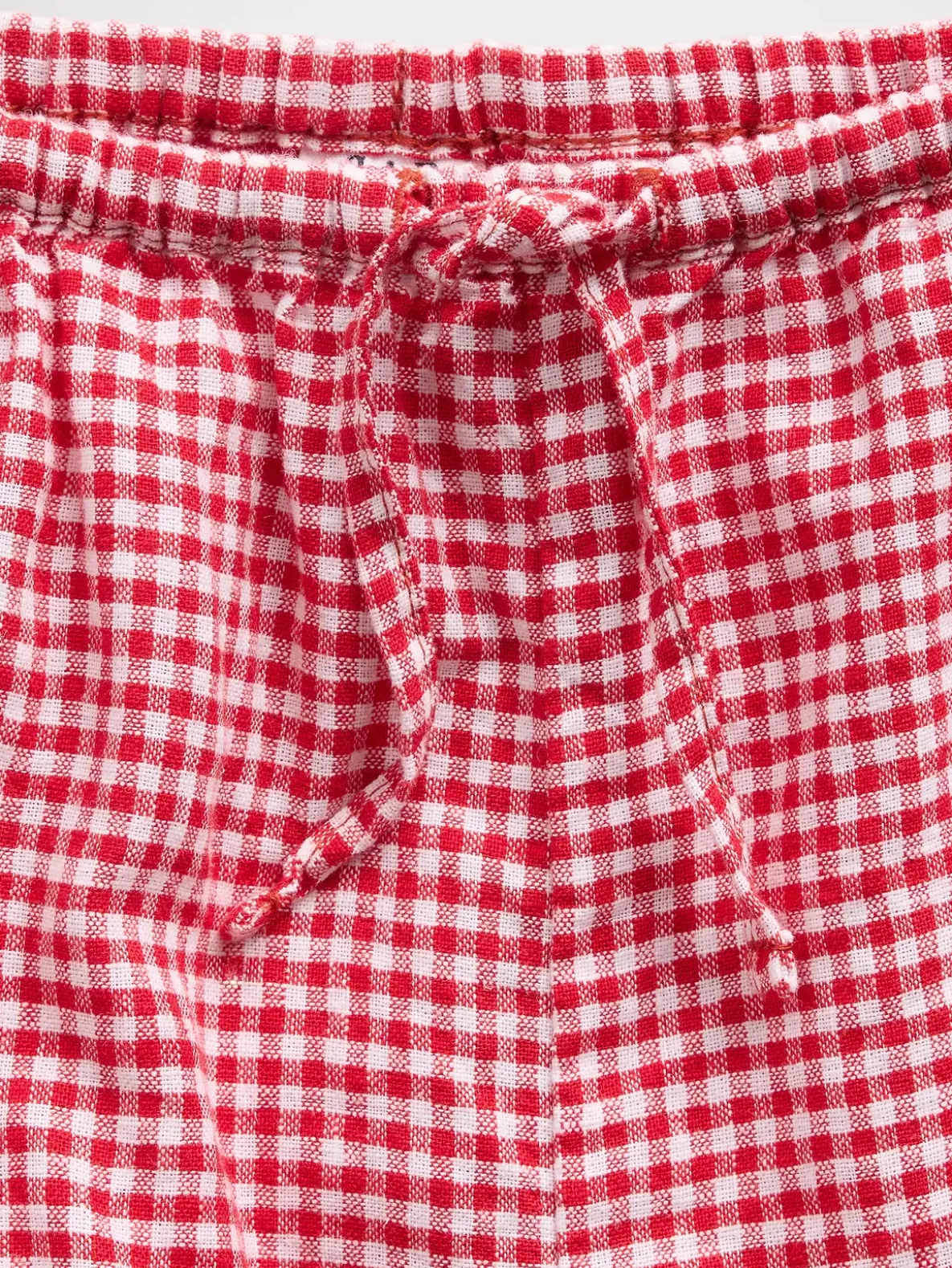 Kids Linen-Cotton Gingham Easy Shorts
