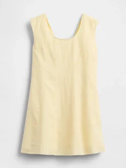 Kids Linen-Cotton Scoop Neck Dress