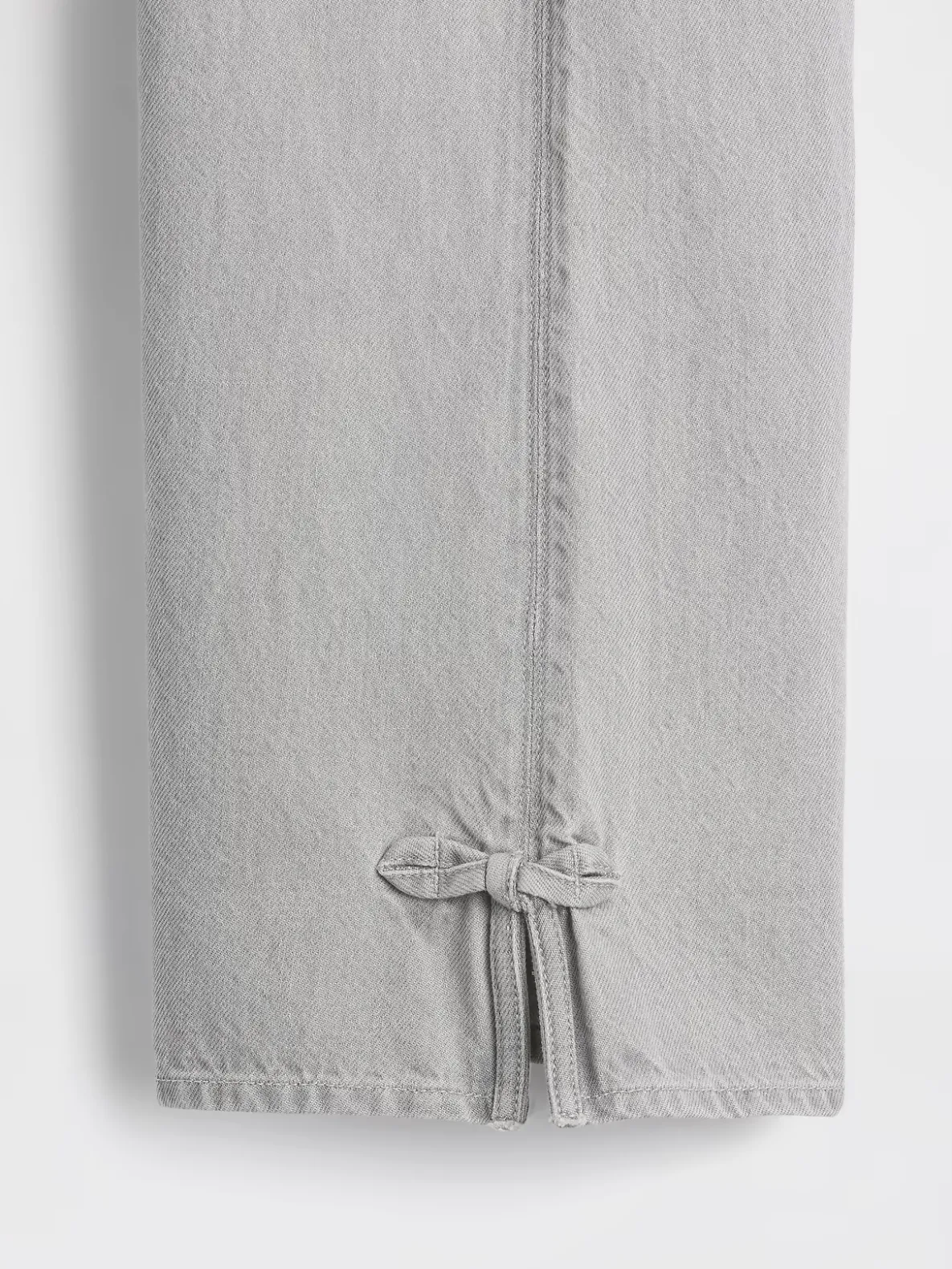 Kids Low Rise Bow Split-Hem Baggy Jeans