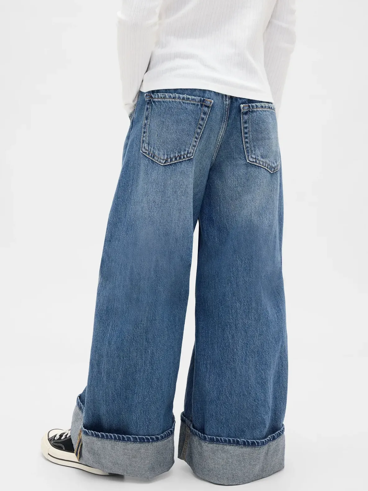 Kids Low Rise Easy Wide-Leg Baggy Jeans