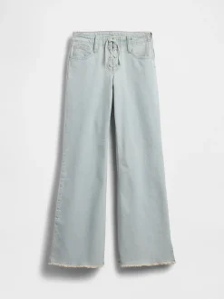 Kids Low Rise Lace-Up Relaxed Flare Jeans