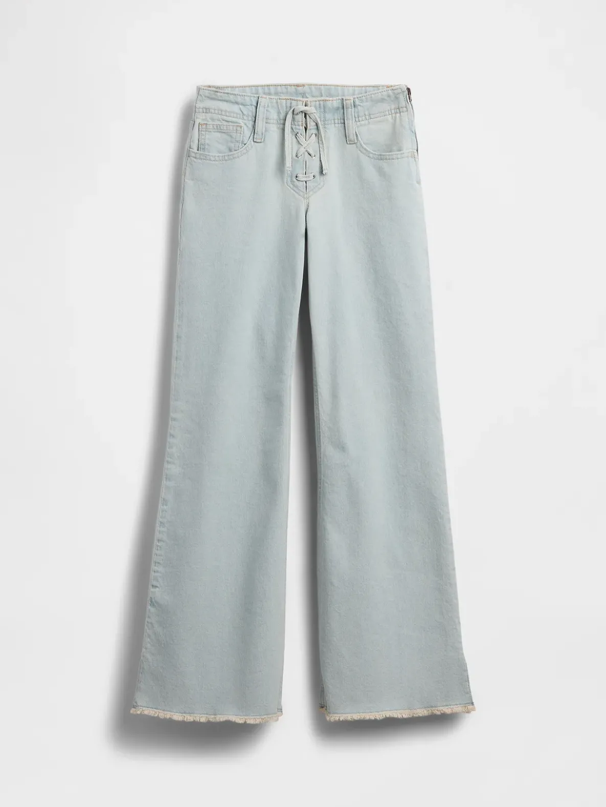 Kids Low Rise Lace-Up Relaxed Flare Jeans