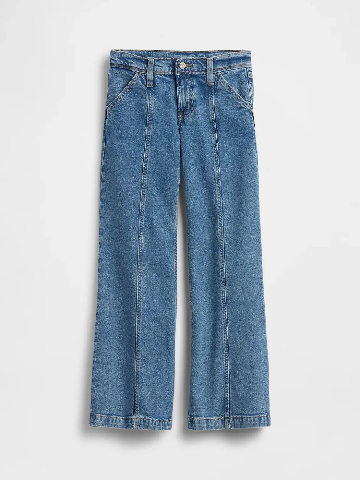 Kids Low Rise Seamed Relaxed Flare Jeans