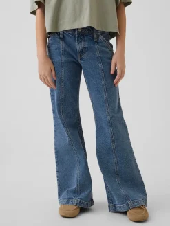 Kids Low Rise Seamed Relaxed Flare Jeans