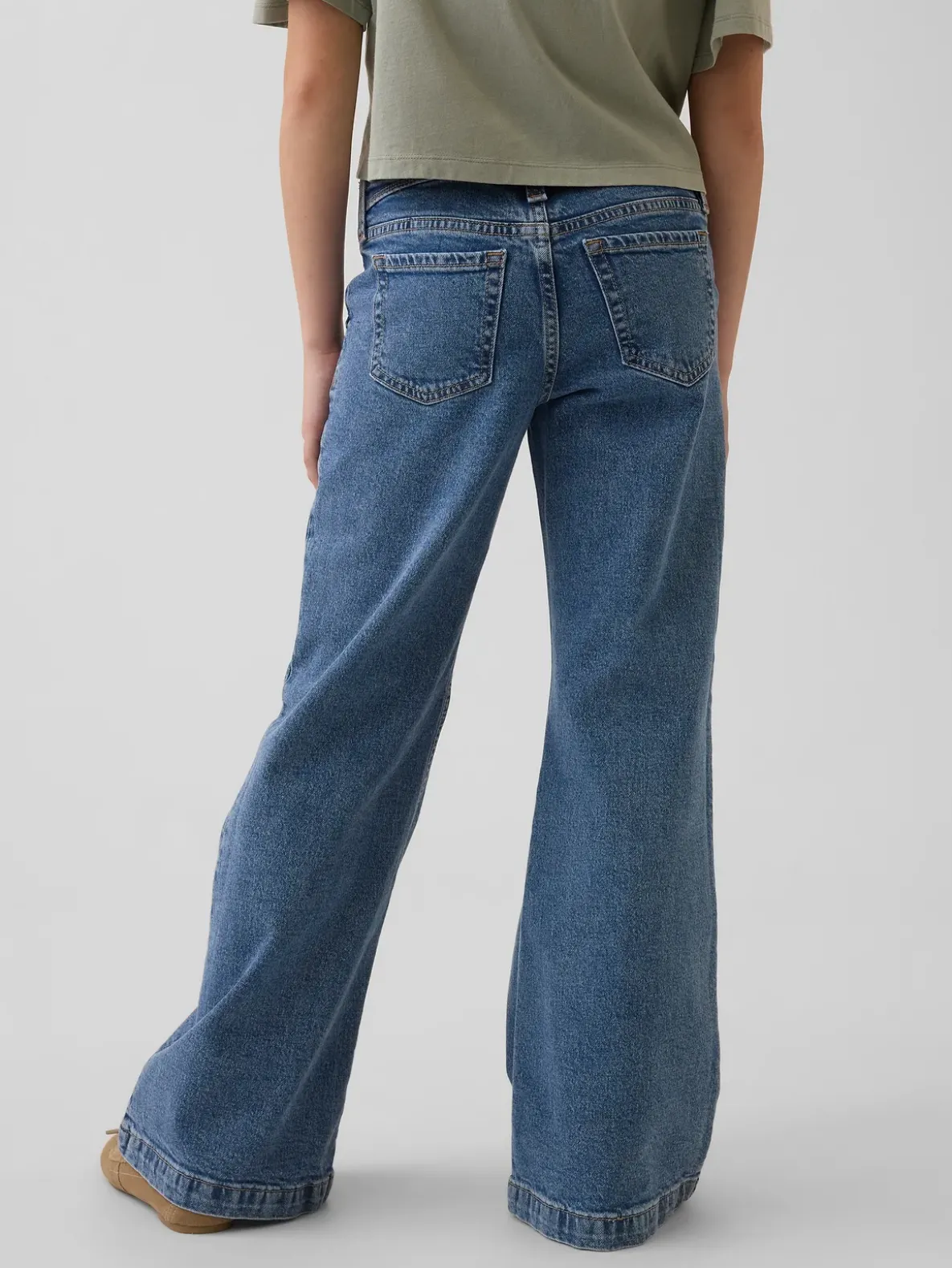 Kids Low Rise Seamed Relaxed Flare Jeans