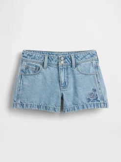Kids Low Rise Stride Denim Shorts