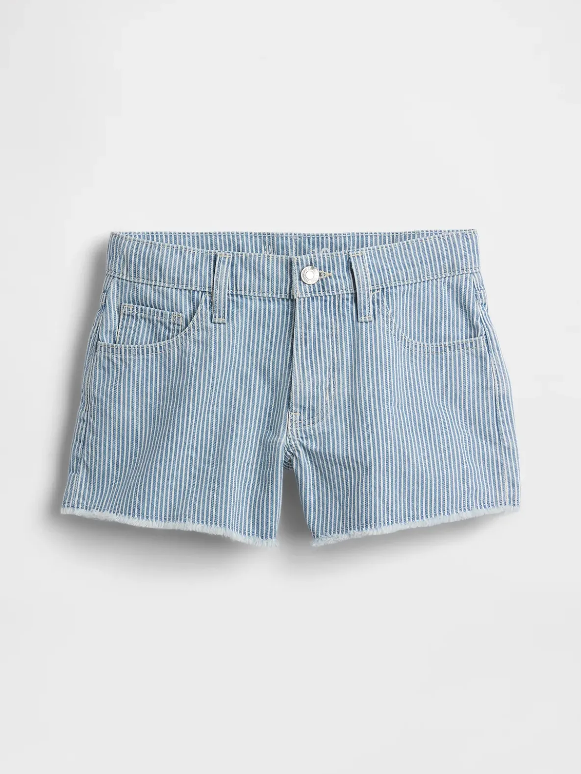 Kids Low Rise Stride Denim Stripe Shorts