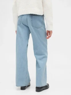 Kids Low Rise Stride Rhinestone Wide-Leg Jeans