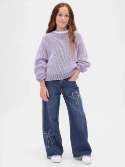 Kids Low Rise Stride Wide-Leg Jeans