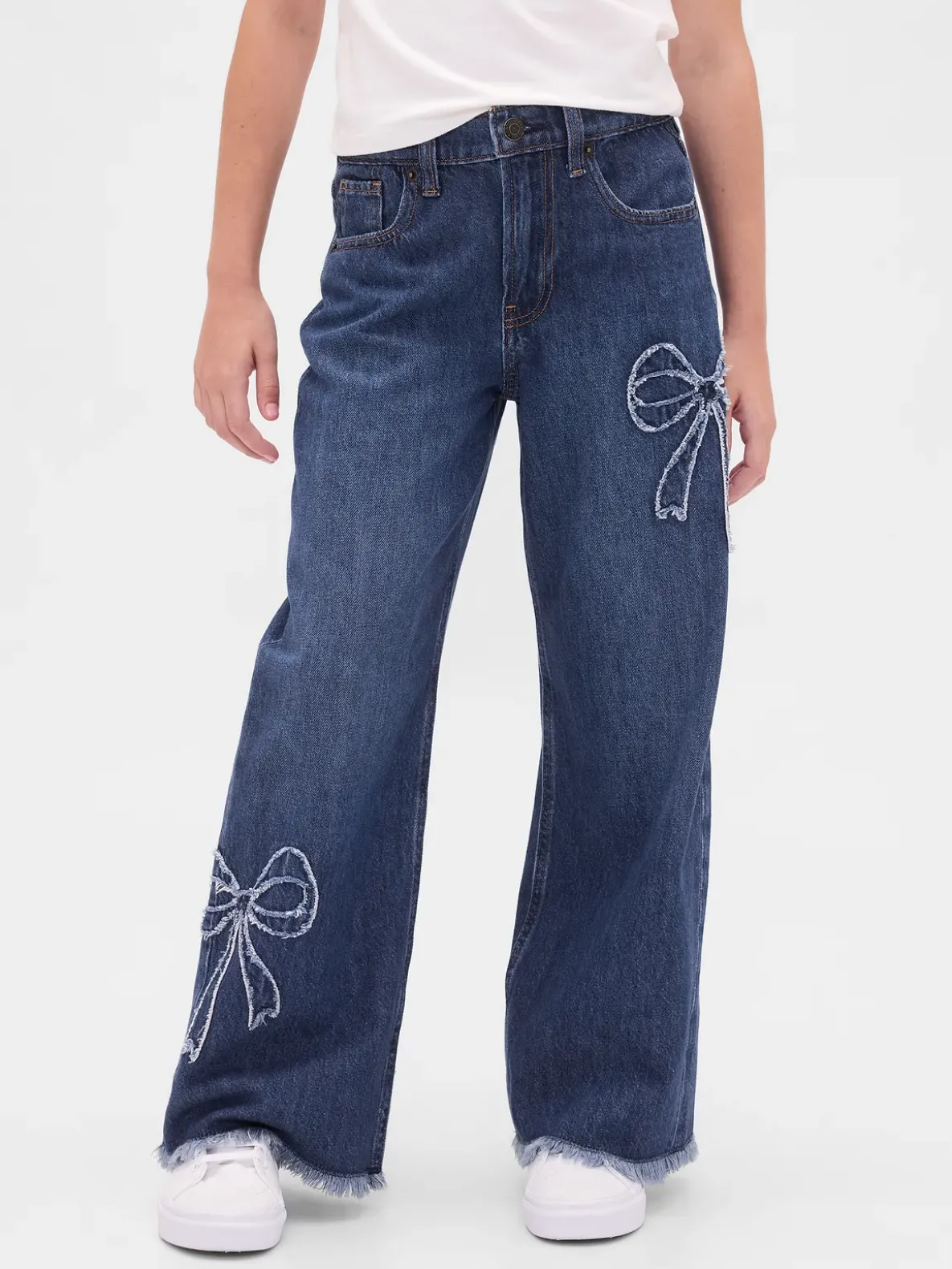 Kids Low Rise Stride Wide-Leg Jeans