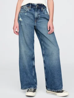 Kids Low Rise Stride Wide-Leg Jeans