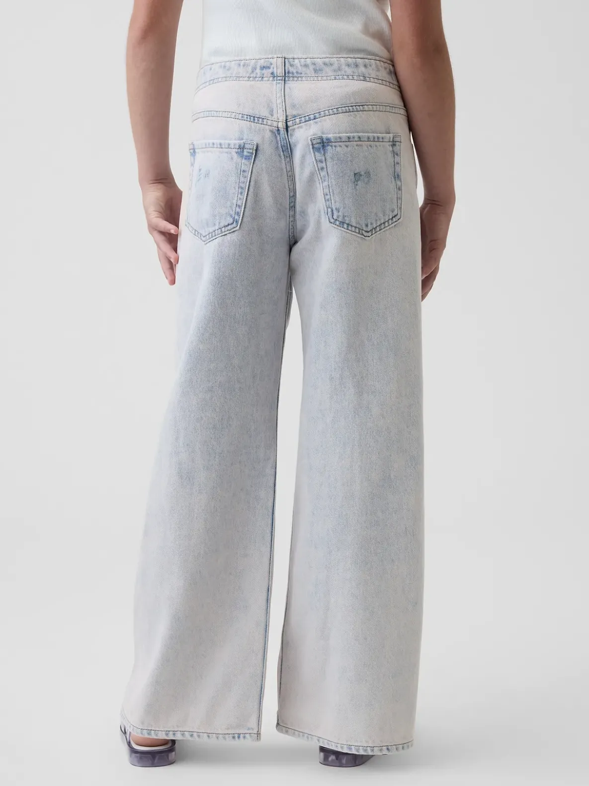 Kids Low Rise Stride Wide-Leg Jeans