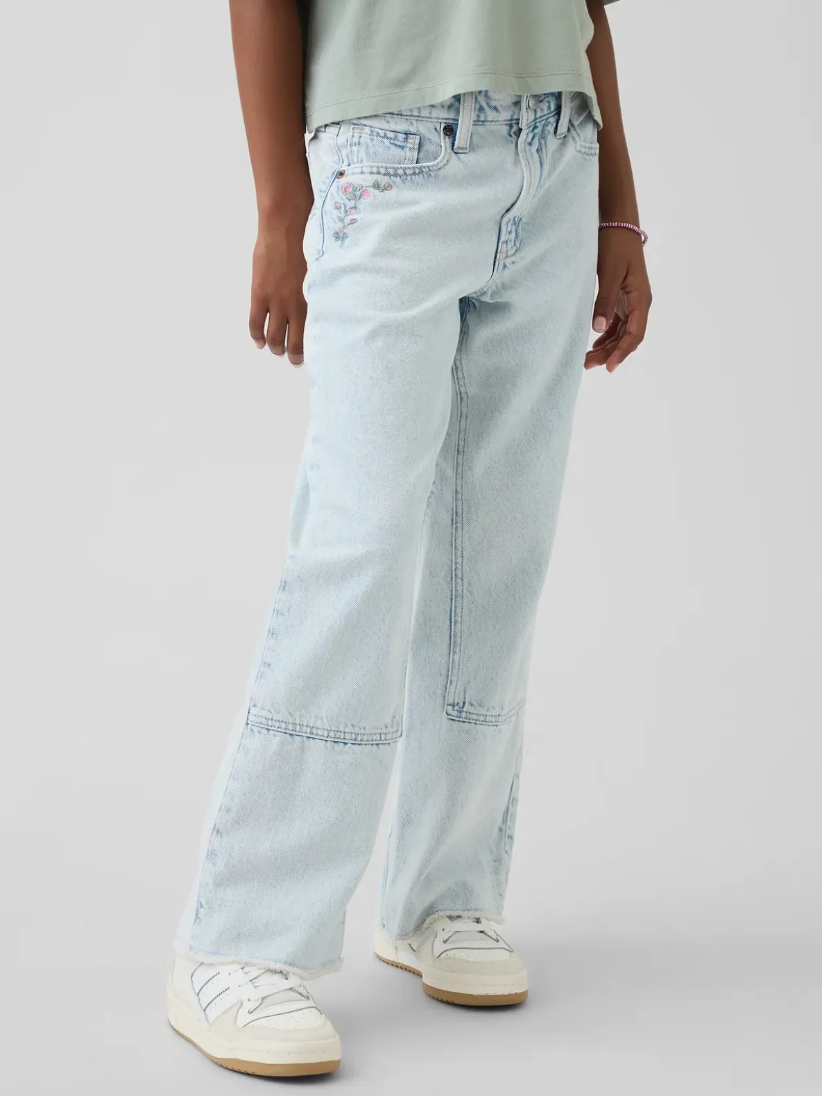 Kids Low Rise Stride Wide-Leg Jeans