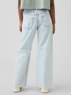 Kids Low Rise Stride Wide-Leg Jeans