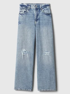 Kids Low Rise Stride Wide-Leg Jeans