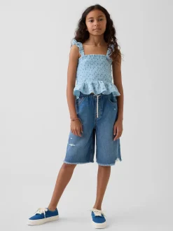 Kids Low Rise UltraSoft Easy Longline Denim Shorts