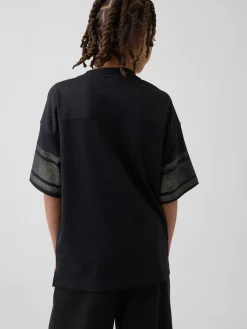 Kids Mesh Oversized Graphic Jersey T-Shirt