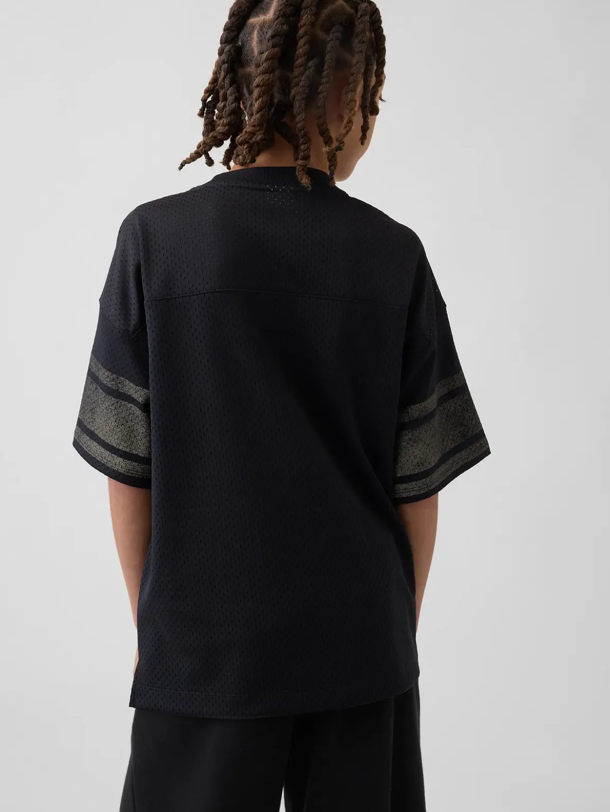 Kids Mesh Oversized Graphic Jersey T-Shirt