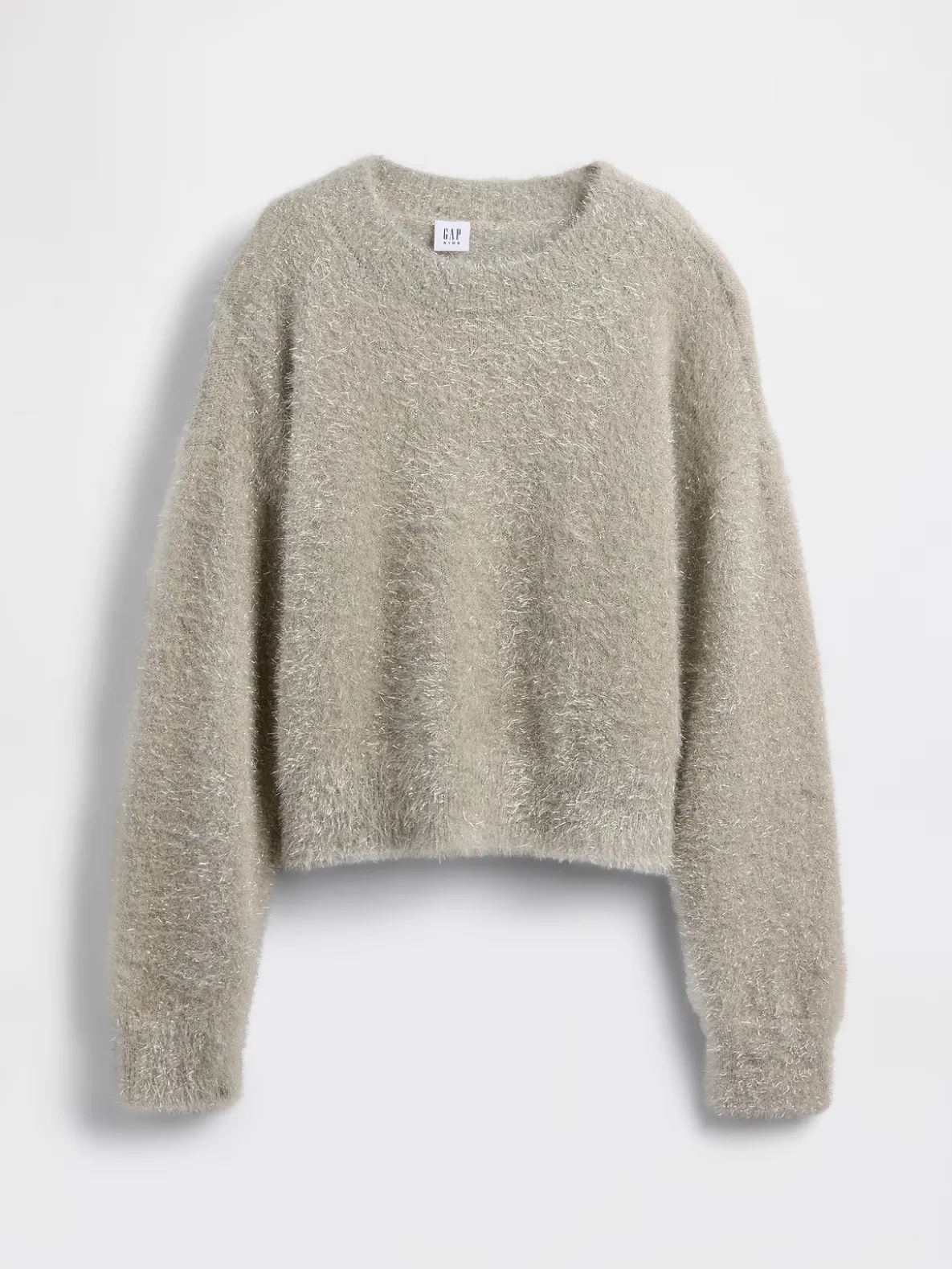 Kids Metallic Eyelash Crewneck Sweater