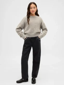 Kids Metallic Eyelash Crewneck Sweater
