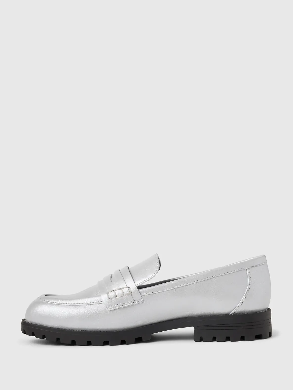 Kids Metallic Loafers