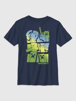 Kids Minecraft Steve and Alex VS Mobs Graphic Tee