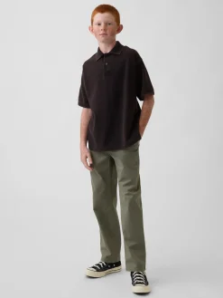 Kids Modern Relaxed Straight Khakis