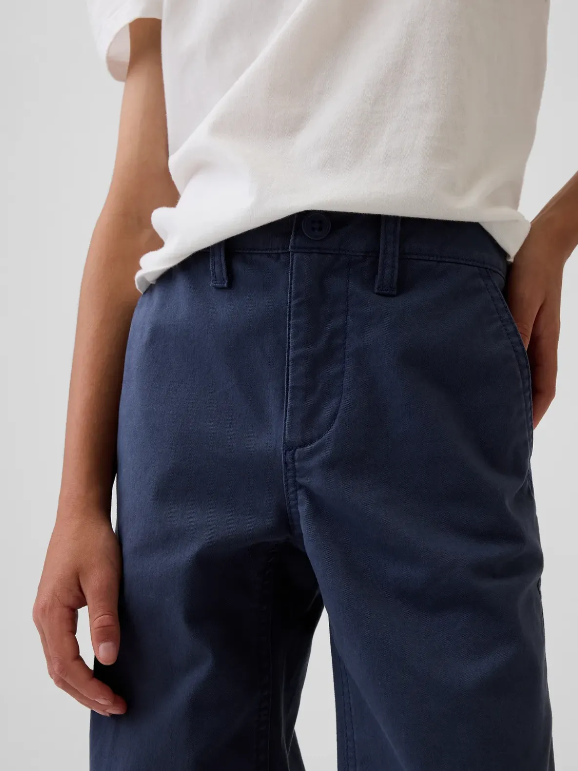 Kids Modern Relaxed Straight Khakis