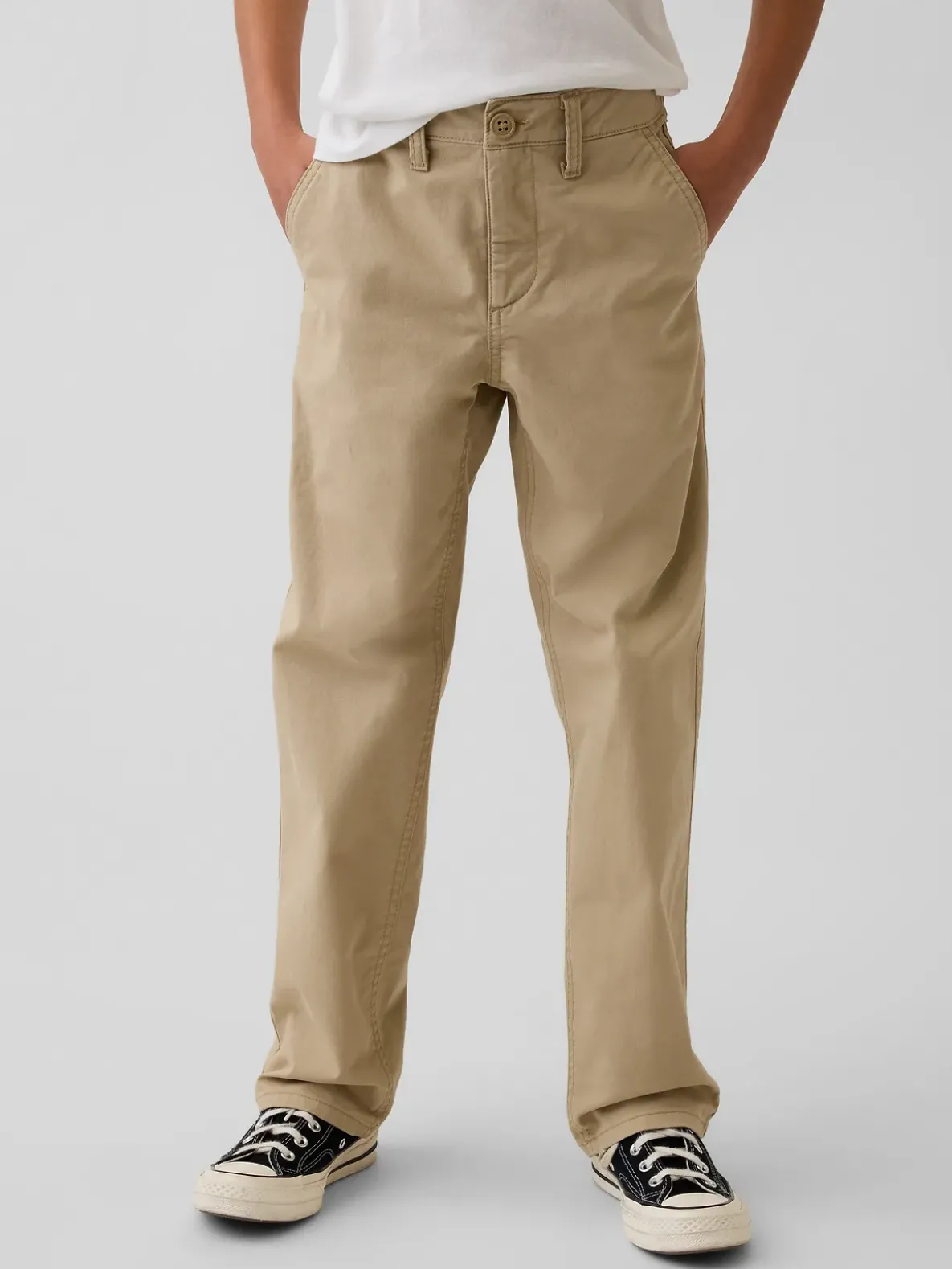 Kids Modern Relaxed Straight Khakis