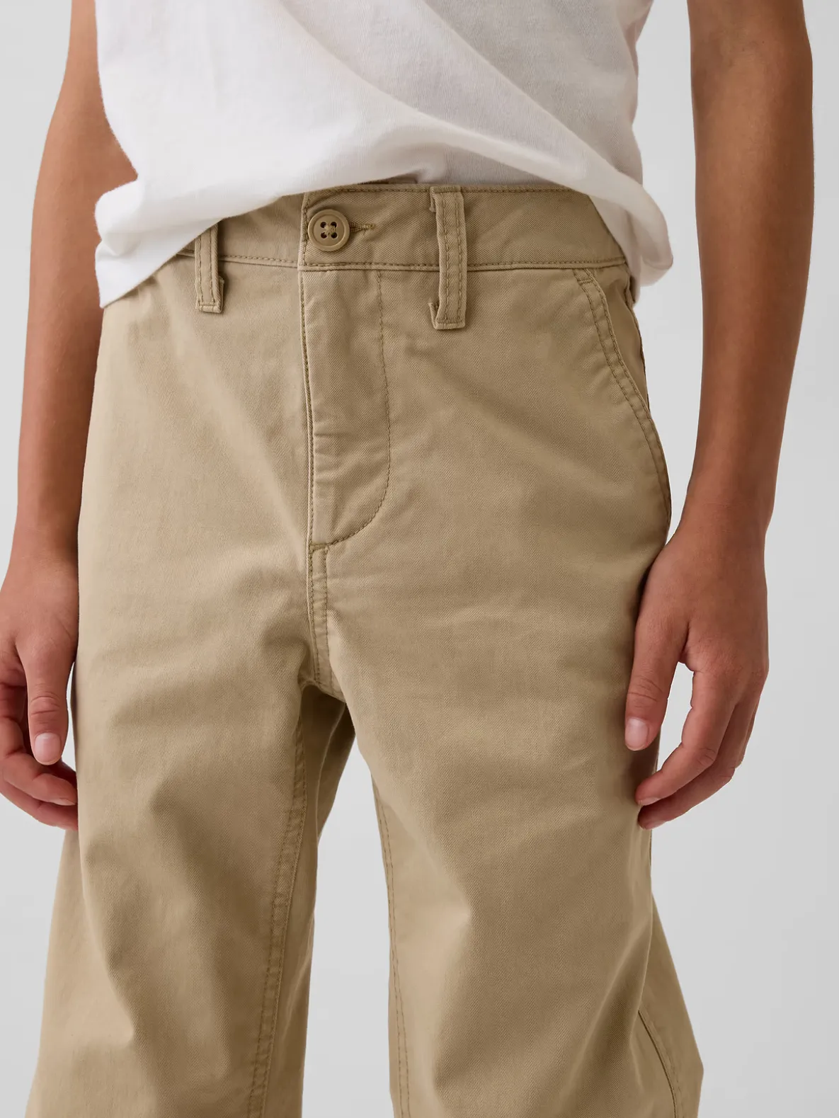 Kids Modern Relaxed Straight Khakis