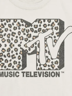 Kids MTV Leopard Logo Graphic T-Shirt