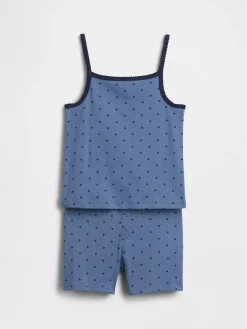 Kids Organic Brushed Cotton PJ Cami Short Set