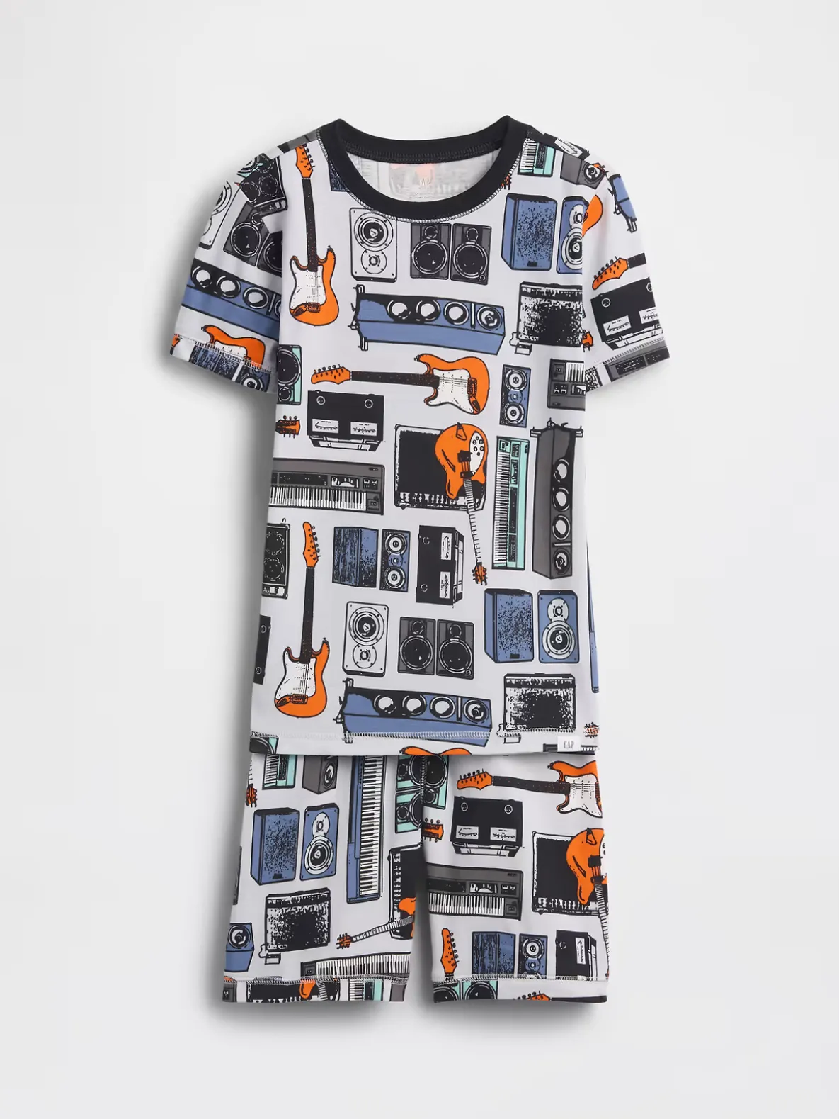 Kids Organic Brushed Cotton Music PJ Short Set