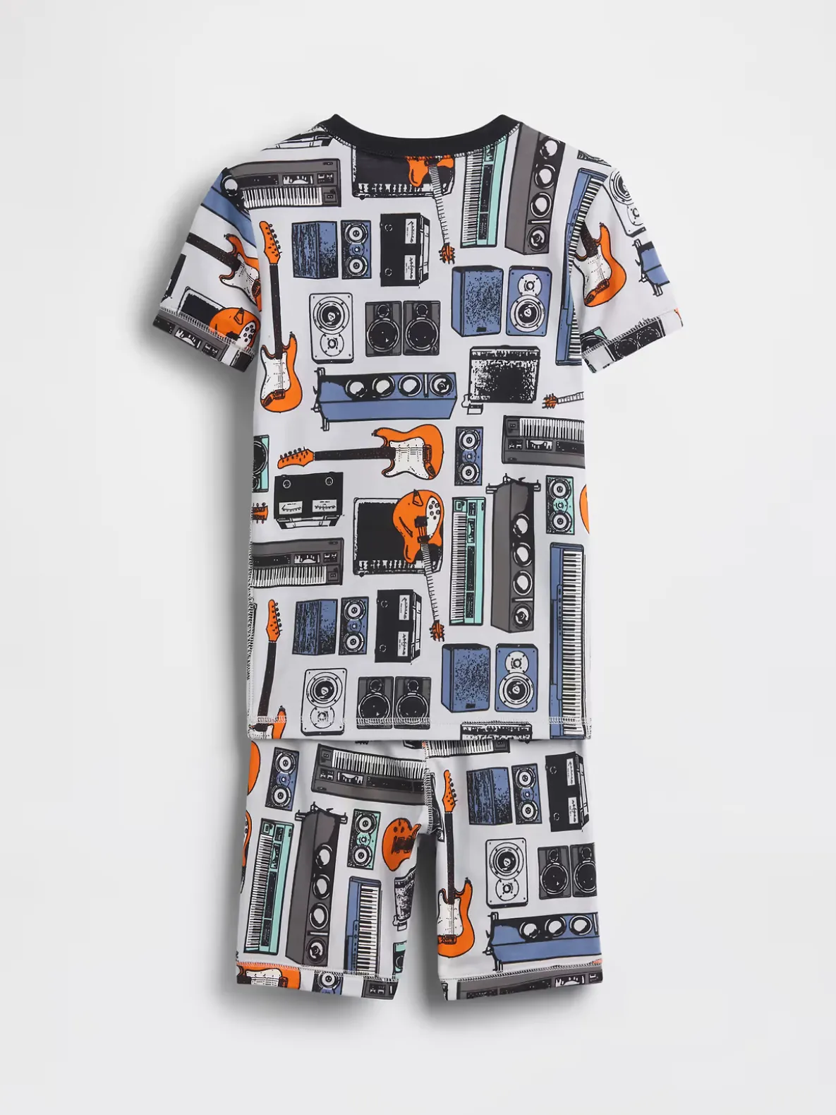 Kids Organic Brushed Cotton Music PJ Short Set