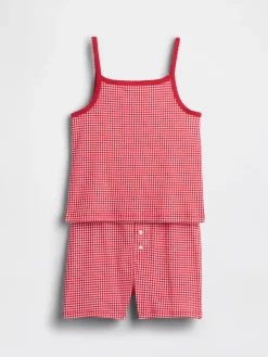 Kids Organic Brushed Cotton PJ Cami Short Set