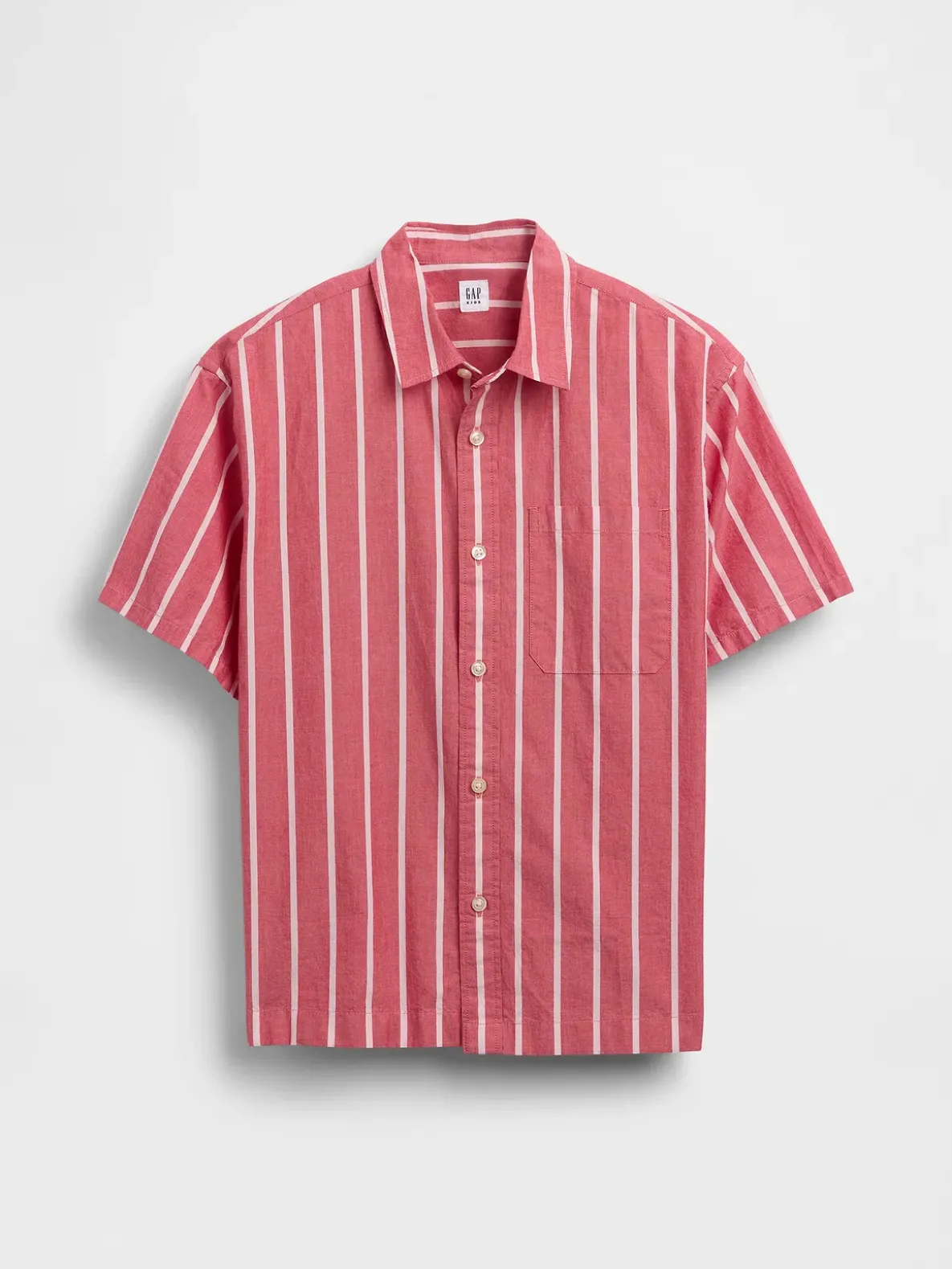 Kids Organic Cotton Poplin Relaxed Stripe Shirt