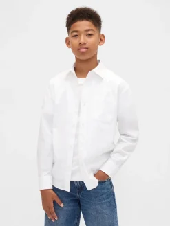 Kids Organic Cotton Poplin Relaxed Shirt