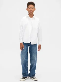 Kids Organic Cotton Poplin Relaxed Shirt