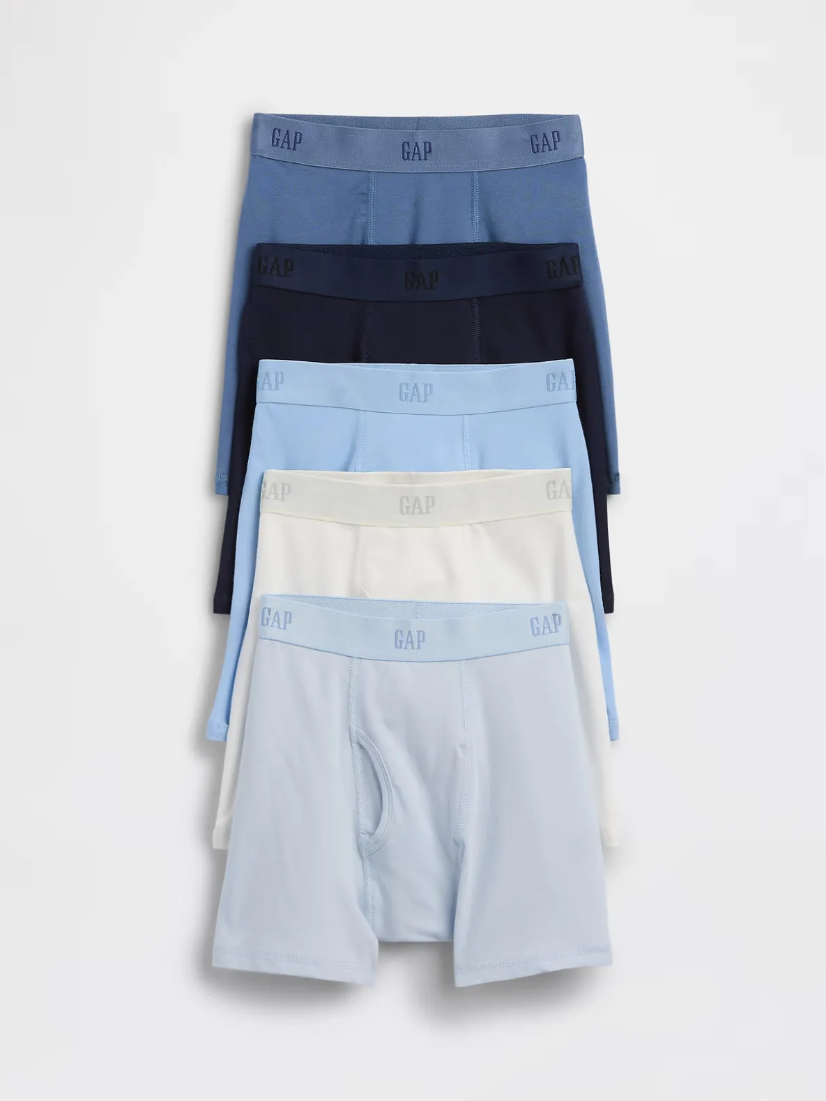 Kids Organic Stretch Cotton Logo Boxer Briefs (5-Pack)