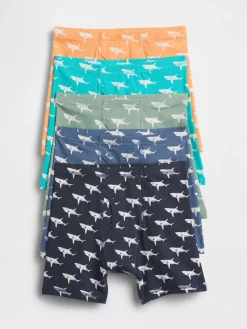 Kids Organic Stretch Cotton Boxer Briefs (5-Pack)