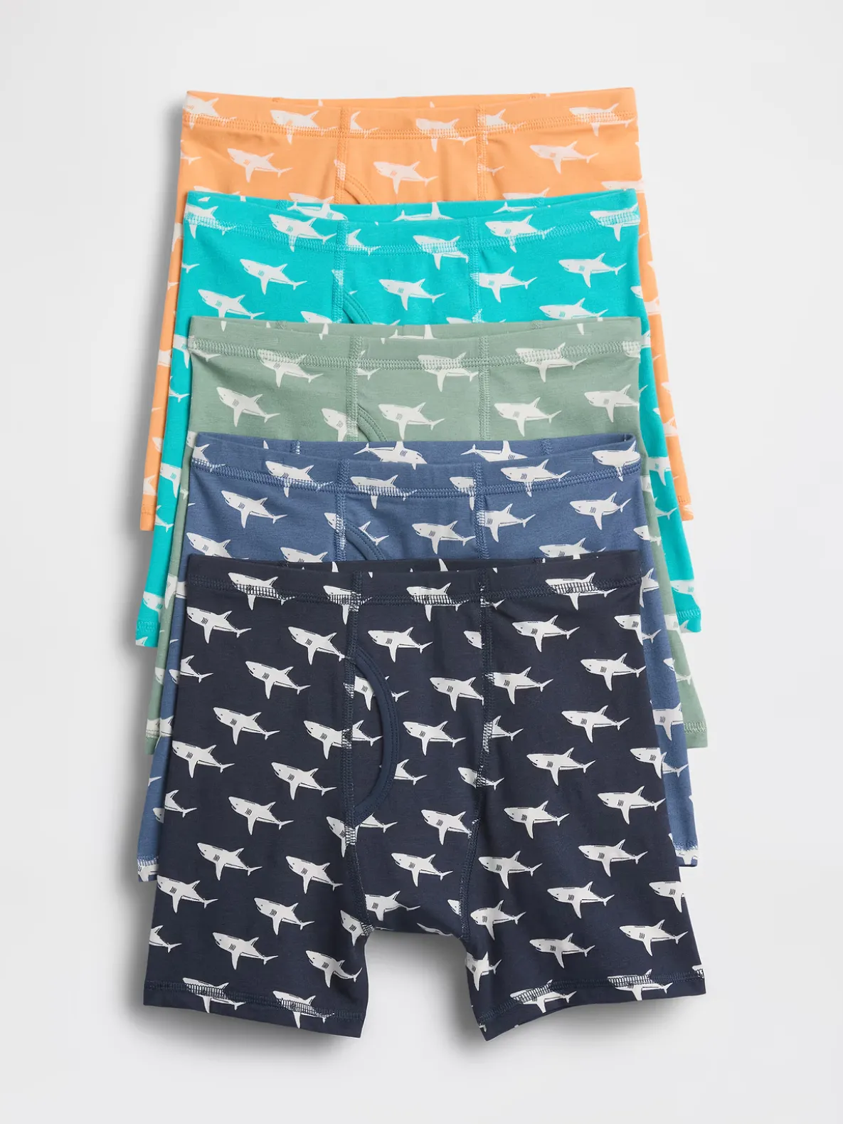 Kids Organic Stretch Cotton Boxer Briefs (5-Pack)