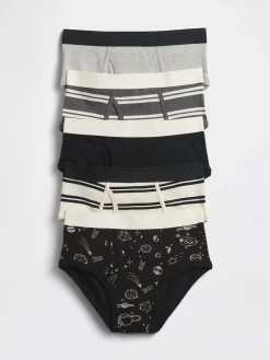 Kids Organic Stretch Cotton Briefs (5-Pack)