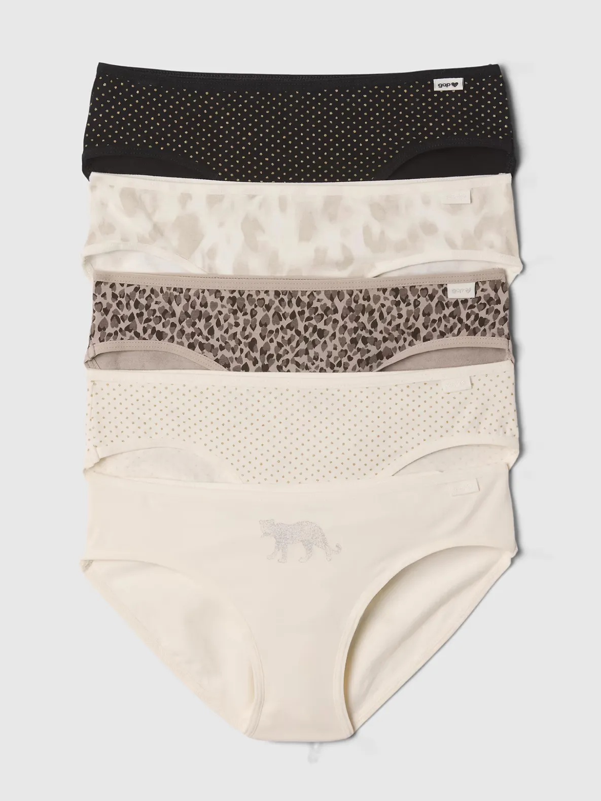 Kids Organic Stretch Cotton Bikini Briefs (5-Pack)