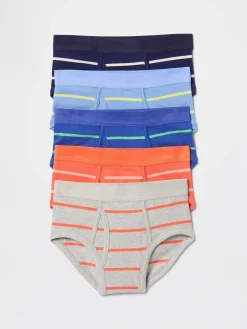Kids Organic Stretch Cotton Briefs (5-Pack)
