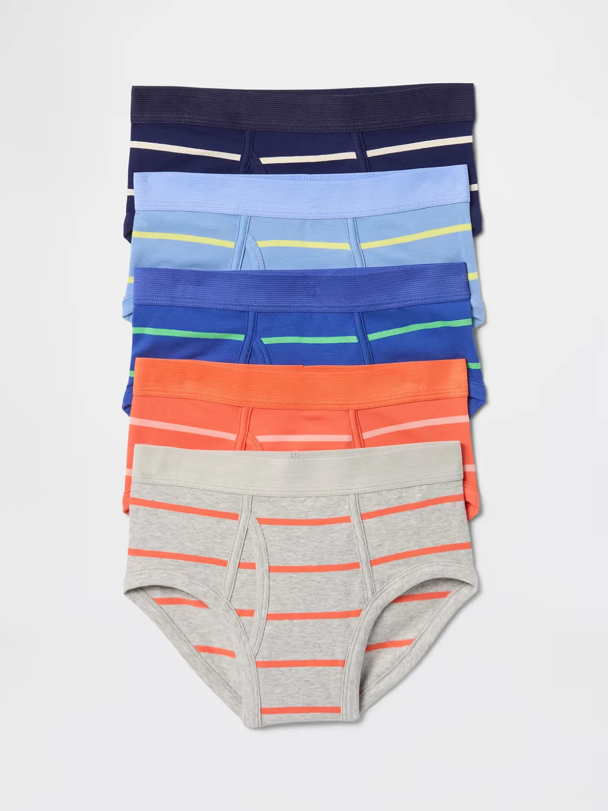 Kids Organic Stretch Cotton Briefs (5-Pack)