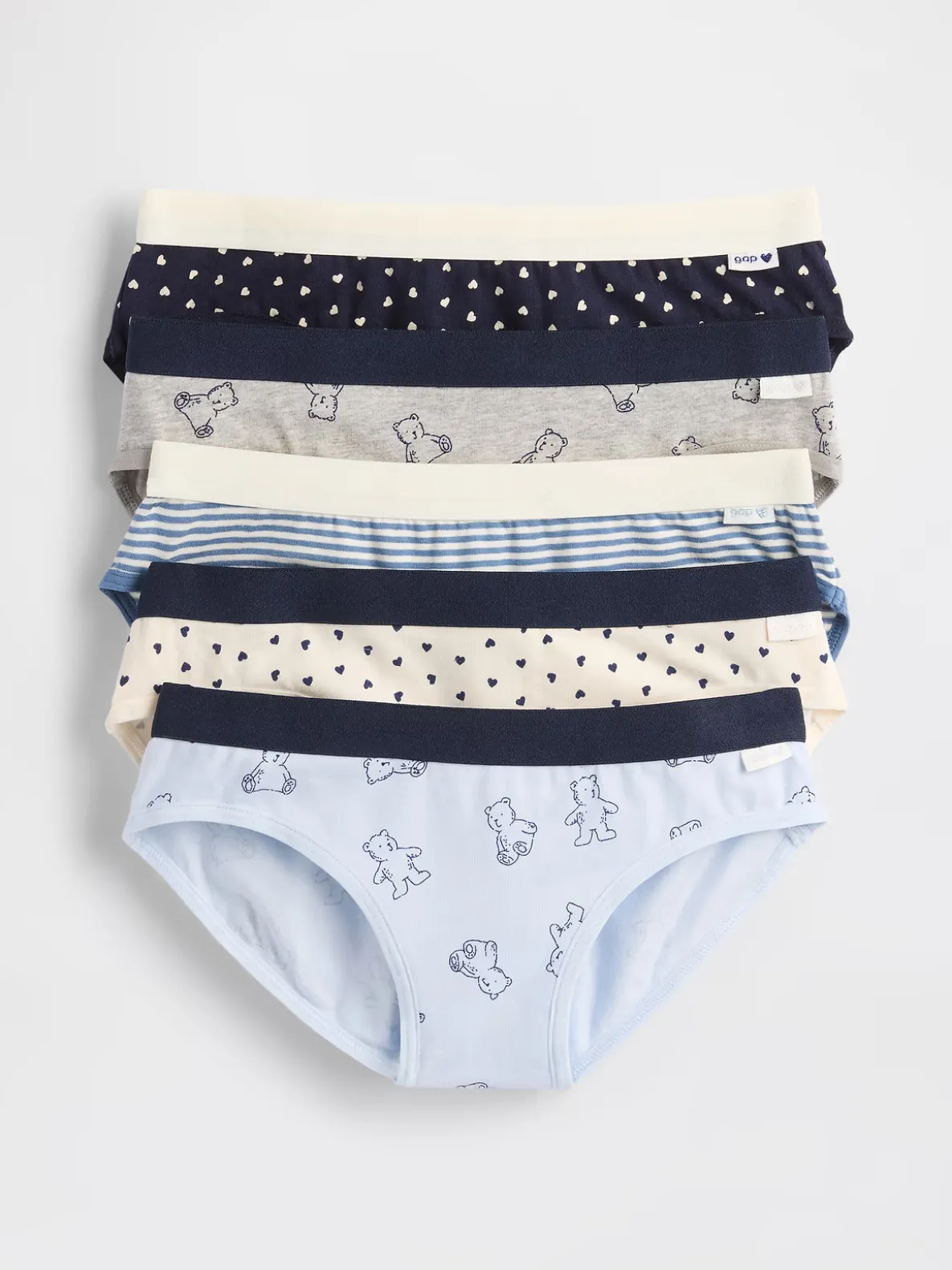 Kids Organic Stretch Cotton Bikini Briefs (5-Pack)