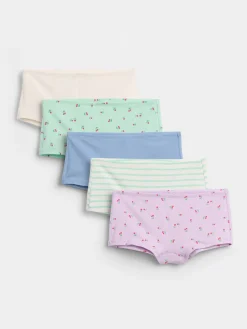 Kids Organic Stretch Cotton Hipster Briefs (5-Pack)